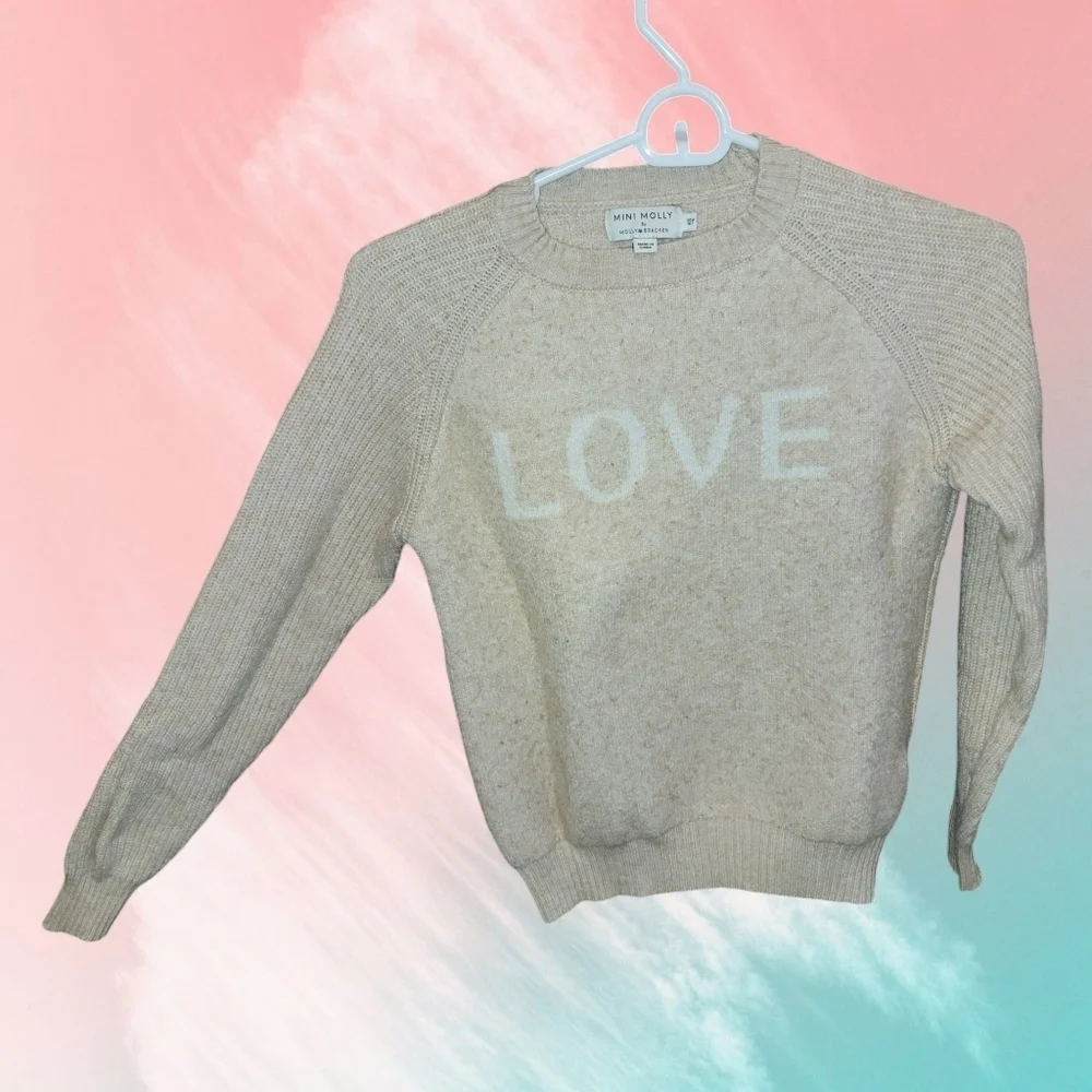 Mini Molly Bracken Sweater 12Y Love Knit Cozy soft T44